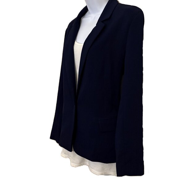 Navy Summer-Weight Blazer/w Fashion Stripes  Cupcakes and Cashmere-New w/o Tags - Picture 6 of 8